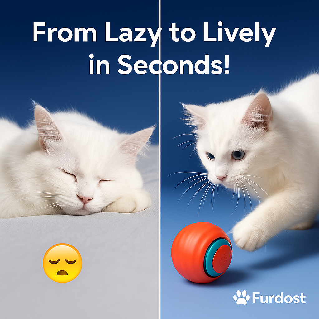 🐾 Furdost™ Smart Rolling Ball Cat and Dog Toy 🐾
